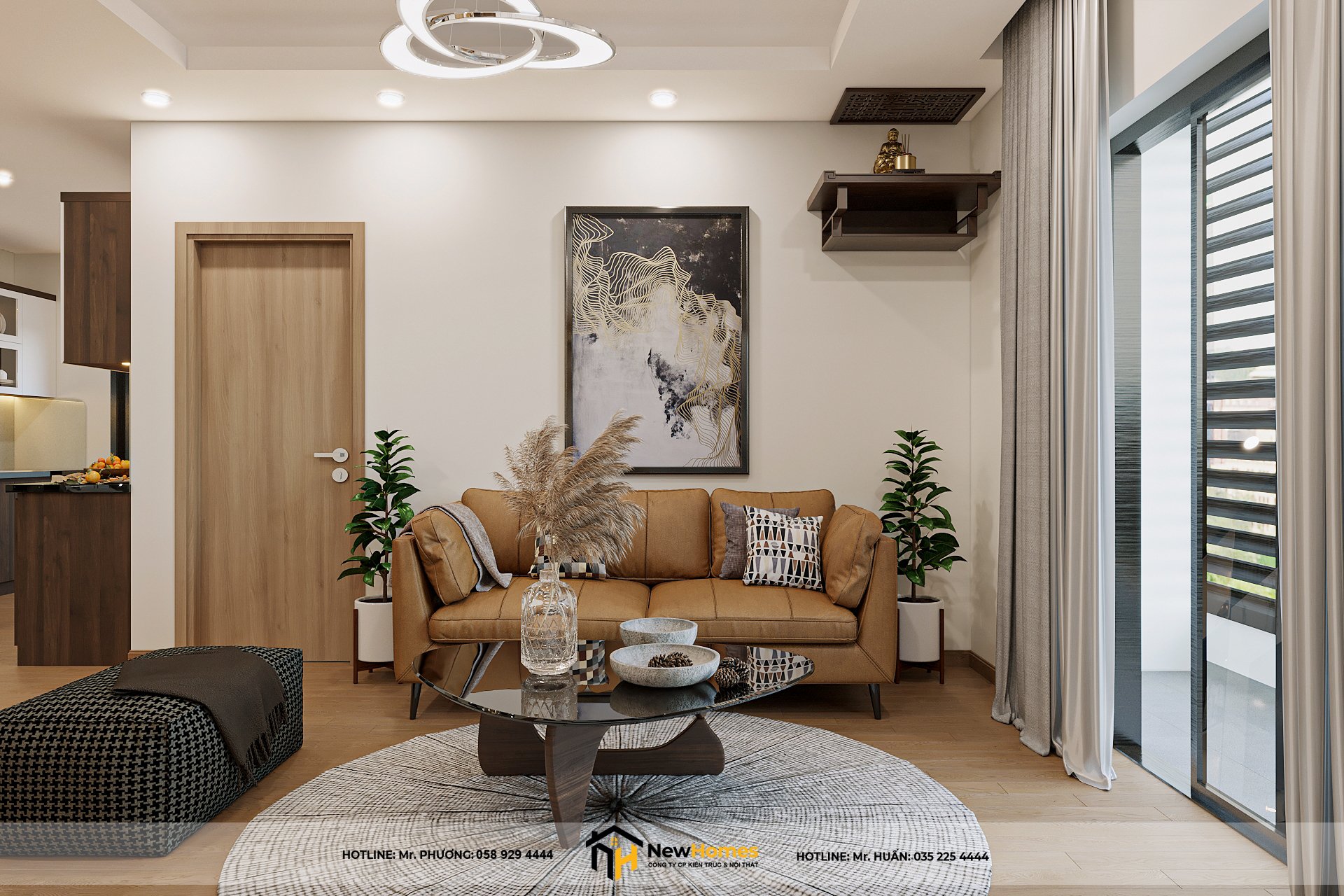 Các phụ kiện và trang trí được lựa chọn tối giản