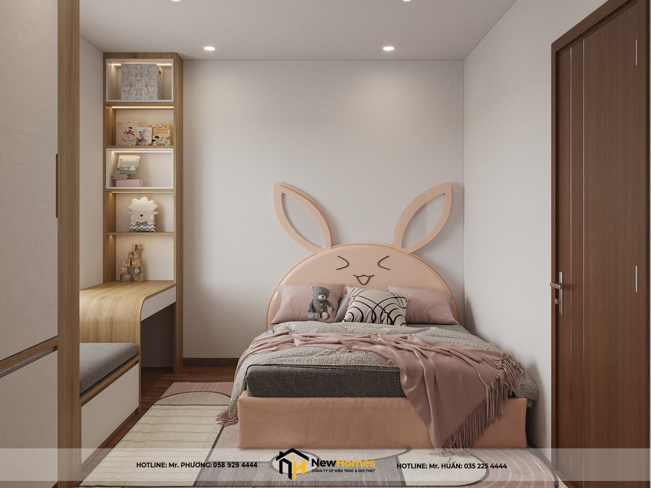 Thiết kế nội thất phòng ngủ đáng yêu cho bé trai và bé gái